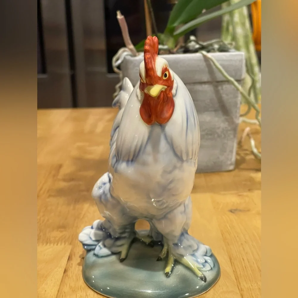 WILL GEORGE - Rooster porcelain figurine 1940s-1950s  In excellent condition - Picture 6 of 14